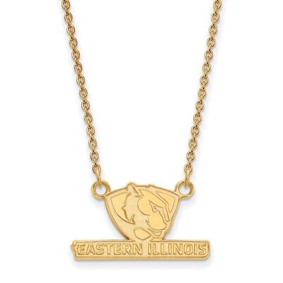 Eastern Illinois University Small Pendant with Chain Necklace 10k Yellow Gold 1Y007EIU-18, MPN: 1Y0…
