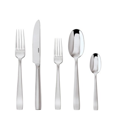 Sambonet flat 5 piece place setting solid handle - 18/10 stainless steel, MPN: 62512-93, 7909558899…