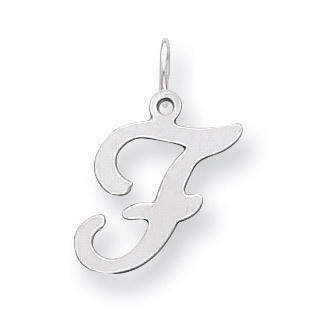 Stamped Initial F Charm Sterling Silver QC4163F, MPN: QC4163F, 883957133652