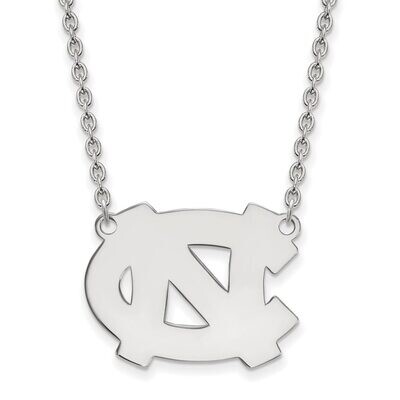 University of North Carolina Large Pendant with Chain Necklace Sterling Silver SS015UNC-18, MPN: SS…
