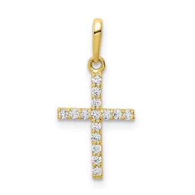Cross Pendant 10k Gold CZ Diamond 10YC401, MPN: 10YC401, 886774013411