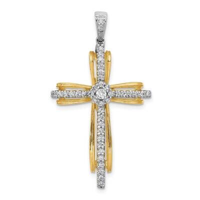 1/3Ct. Diamond Passion Cross Pendant 14k Two-Tone Gold PM5096-033-YWA, MPN: PM5096-033-YWA, 8839572…