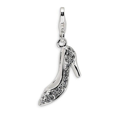 Swarovski Element/Enamel High Heel Charm Sterling Silver QCC198 by Amore La Vita, MPN: QCC198, 8839…