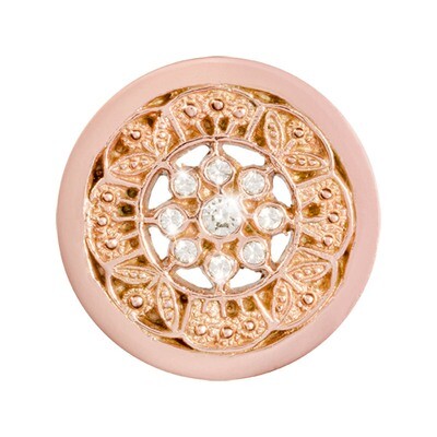 Nikki Lissoni Vintage Flower Rose Gold-Plated 23mm Coin C1410RGS, MPN: C1410RGS, 8718627469613