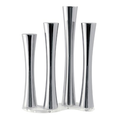 Sambonet home decor bamboo candlestick 4 lights with base - 18/10 stainless steel, MPN: 56725-04, 7…