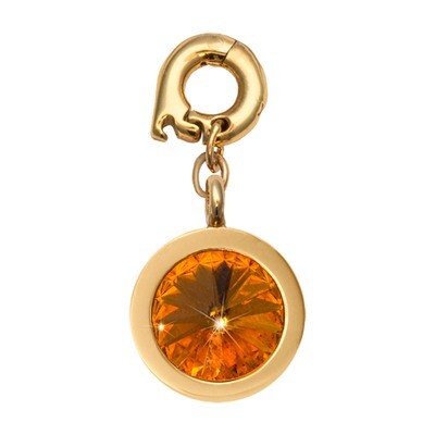 Nikki Lissoni November Charm with A Topaz Swarovski Stone Gold-Plated 15mm D1174GS, MPN: D1174GS, 8…