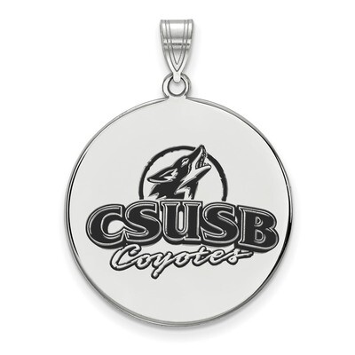 California State U San Bernardino x-Large Enl Disc Pendant Sterling Silver SS003CSB, MPN: SS003CSB,…