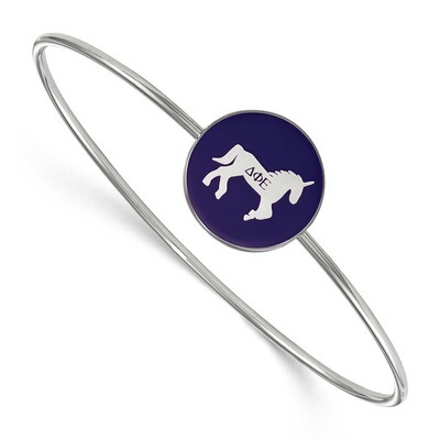 Delta Phi Epsilon Enameled Slip-on Bangle Sterling Silver SS049DPH-6, MPN: SS049DPH-6, 191101101212
