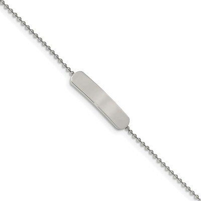 7 inch with 1 inch Extender ID Bracelet Stainless Steel Polished SRB1838-7 by Chisel, MPN: SRB1838-…
