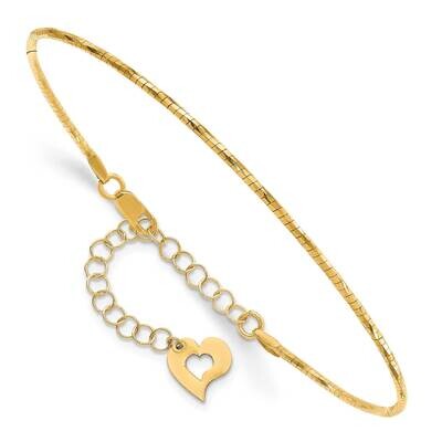 Yellow Polished with 2In. Extender Round Twisted Omega Bracelet 14k Gold SF2798-7.5, MPN: SF2798-7.…