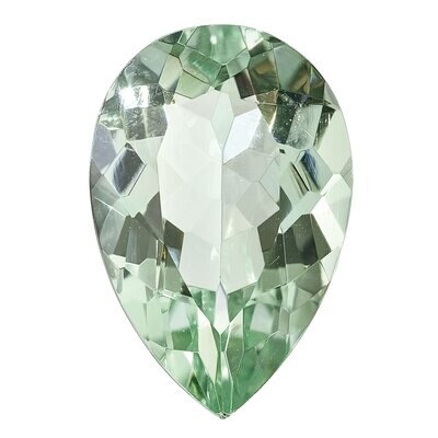 Green Quartz 5X3mm Pear AA Quality Gemstone GQ-0503-PSF-AA, MPN: GQ-0503-PSF-AA,