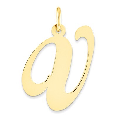 Initial V Charm 14k Gold Large Fancy Script YC654V, MPN: YC654V, 886774137087