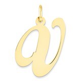 Initial V Charm 14k Gold Large Fancy Script YC654V, MPN: YC654V, 886774137087