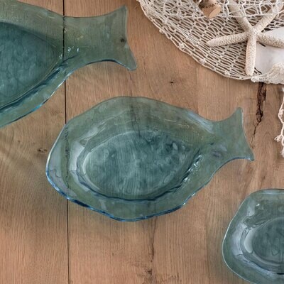 Annieglass Ultramarine 10 .5 x 7 Inch Medium Fish U237, MPN: U237, UPC: