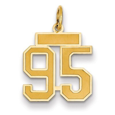 Number 95 Charm 14k Gold Small Satin  LSS95, MPN: LSS95, 883957070568