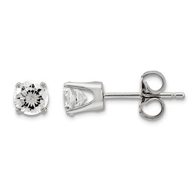 4mm Cubic Zirconia stud earrings 14k White Gold XD7WCZ Diamond, MPN: XD7WCZ, 883957088433