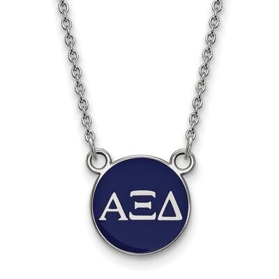 Alpha Xi Delta Extra Small Enameled Pendant with 18 Inch Chain Sterling Silver SS029AXD-18, MPN: SS…