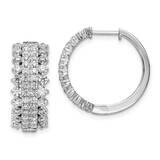 Si1/Si2, G H I, Hinged Hoop Earrings 14k White Gold Lab Grown Diamond EM8364-250-WLG, MPN: EM8364-2…