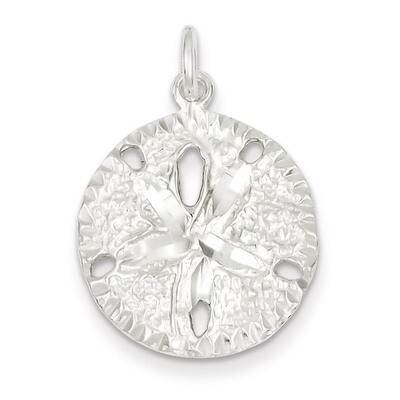 Sand Dollar Charm Sterling Silver QC958, MPN: QC958, 883957918150