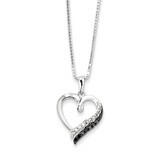 Black &amp; White Diamond Pendant Sterling Silver QP3761, MPN: QP3761, 886774310640