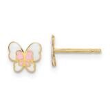 Enamel Butterfly Post Earrings 14k Gold GK1033 by Madi K, MPN: GK1033, 883957971575