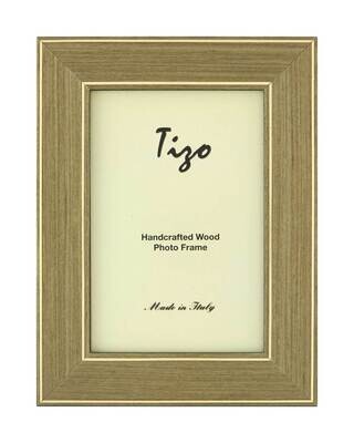Tizo 5 x 7 Inch Double Gold Border Wood Picture Frame OSR30GY57, MPN: OSR30GY57,