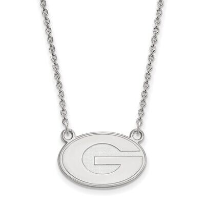 University of Georgia Small Pendant with Chain Necklace 14k White Gold 4W015UGA-18, MPN: 4W015UGA-1…