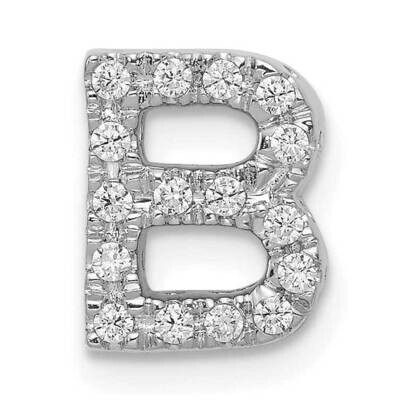 Initial B Charm 14k White Gold Diamond PM5221B-016-WA, MPN: PM5221B-016-WA, 883957213965