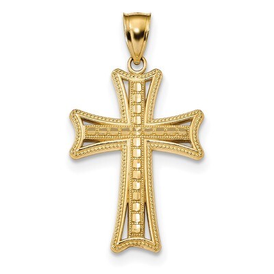 Cross Pendant 14k Gold Diamond-cut K6214, MPN: K6214, 883957927862