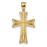 Cross Pendant 14k Gold Diamond-cut K6214, MPN: K6214, 883957927862