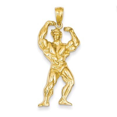Weightlifter Pendant 14k Gold Solid Polished C2641, MPN: C2641, 637218041138