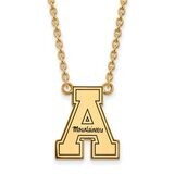 Appalachian State University Enamel Large Pendant with Chain Necklace Gold-plated Silver GP025APS-1…