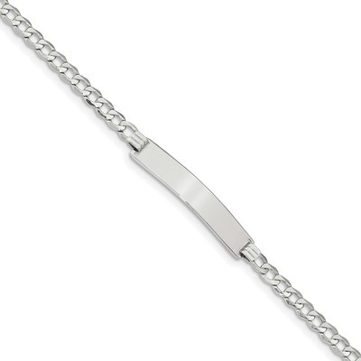 8 Inch Polished ID with Semi-Solid Cuban Bracelet 14k white Gold DCID110W-8, MPN: DCID110W-8, 88395…