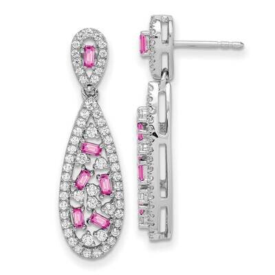 Si1/Si2, G H I, Cr.Pink Sap Teardrop Earrings 14k White Gold Lab Grown Diamond EM7934-CPS-102-WLG, …