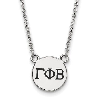 Gamma Phi Beta Extra Small Enameled Pendant with 18 Inch Chain Sterling Silver SS016GPB-18, MPN: SS…