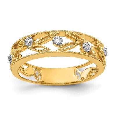 Flower Vine Design Diamond Ring 14k Gold RM5705-006-YA, MPN: RM5705-006-YA, 883957566764