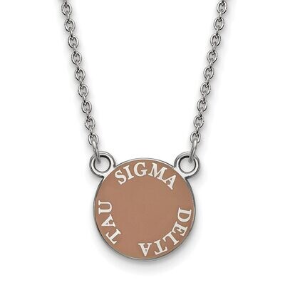 Sigma Delta Tau Extra Small Enameled Pendant with 18 Inch Chain Sterling Silver SS012SDT-18, MPN: S…