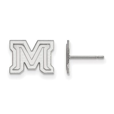 Montana State University x-Small Post Earring 14k White Gold 4W030MTU, MPN: 4W030MTU, 886774845975