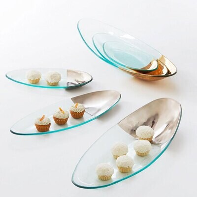 Annieglass Mod Large Oval Server Platinum, MPN: MD152P, UPC:
