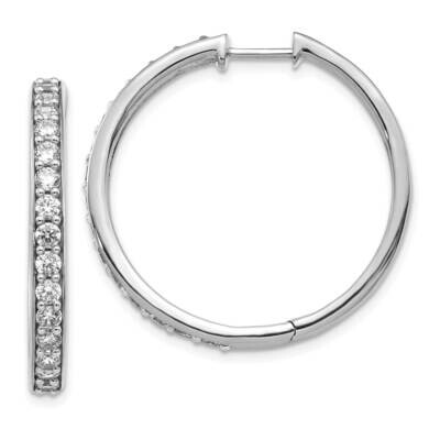 Hoop Earrings 14k White Gold Diamond EM4267-150-WA, MPN: EM4267-150-WA, 883957263564