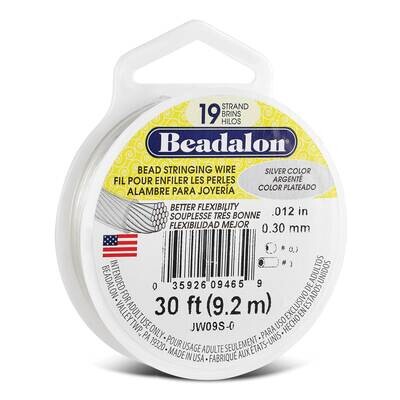 Beadalon 19 Metallic Silver Color .012in Diameter 30 Feet Strand Wire CRD857/12, MPN: CRD857/12, 35…