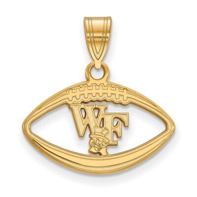 Wake Forest University Pendant in Football Gold-plated Silver GP050WFU, MPN: GP050WFU, 886774947563