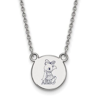 Alpha Xi Delta Extra Small Enameled Pendant with 18 Inch Chain Sterling Silver SS044AXD-18, MPN: SS…