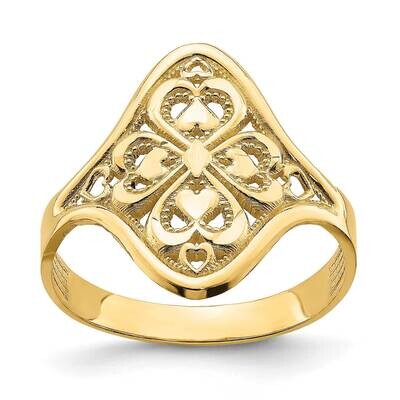 Filigree Ring 14k Gold Diamond-cut Rhodium K2062, MPN: K2062, 637218074709