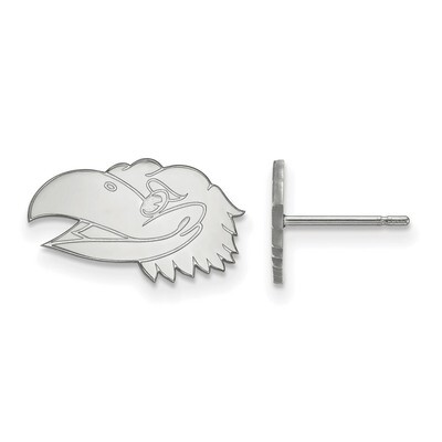 University of Kansas x-Small Post Earrings 10k White Gold 1W045UKS, MPN: 1W045UKS, 191101095733