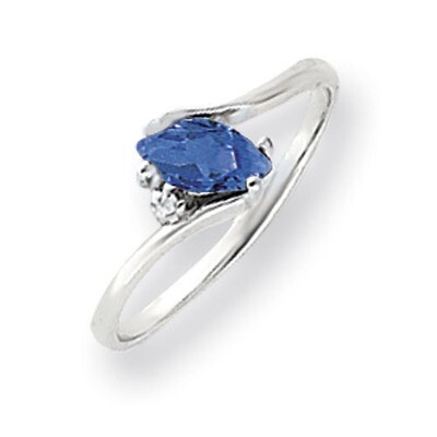 Sapphire Diamond Ring 14k white Gold 7x3.5mm Marquise Y4746S/A, MPN: Y4746S/A, 883957607054