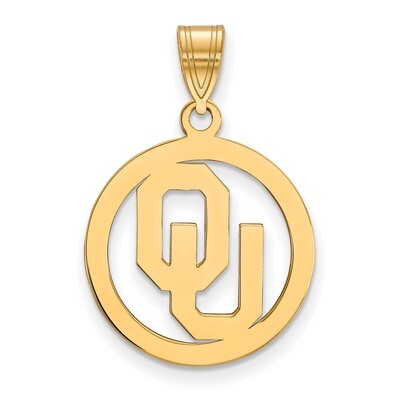 University of Oklahoma Sm Pendant in Circle Gold-plated Sterling Silver GP032UOK, MPN: GP032UOK, 88…