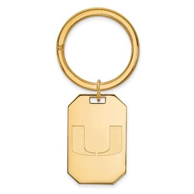 University of Miami Key Chain Gold-plated Silver GP026UMF, MPN: GP026UMF, 886774930213