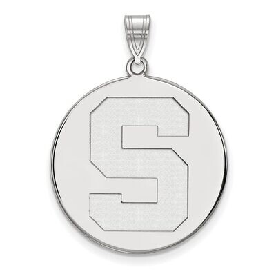 Michigan State University x-Large Disc Pendant 10k White Gold 1W068MIS, MPN: 1W068MIS, 886774792507