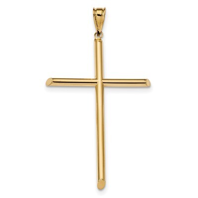 Tube Cross Pendant 14k Gold Polished K6193, MPN: K6193, 883957247045
